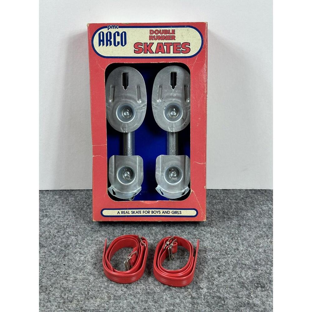 Vintage 40s 50s Arco Childrens Ice Skates NIB Great Vintage Outdoor Winter Decor
